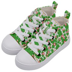 Flowering Vine Vine Ivy Flowers Kids  Mid-top Canvas Sneakers by Pakrebo