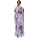 Iris Digital Painting Flower Pastel High Waist Short Sleeve Maxi Dress View2