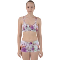 Iris Digital Painting Flower Pastel Perfect Fit Gym Set by Pakrebo