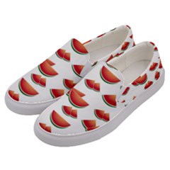 Summer Watermelon Pattern Men s Canvas Slip Ons by Pakrebo