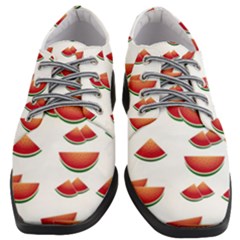 Summer Watermelon Pattern Women Heeled Oxford Shoes