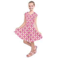 Sakura Flower Pattern Kids  Short Sleeve Dress by Pakrebo