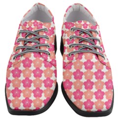 Sakura Flower Pattern Women Heeled Oxford Shoes by Pakrebo