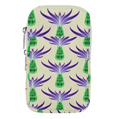 Thistles Purple Flora Flowering Waist Pouch (large)