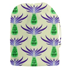 Thistles Purple Flora Flowering Drawstring Pouch (xxxl) by Pakrebo