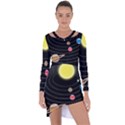 Solar System Planets Sun Space Asymmetric Cut-Out Shift Dress View1