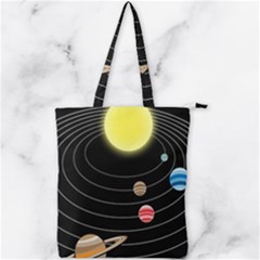 Solar System Planets Sun Space Double Zip Up Tote Bag by Pakrebo