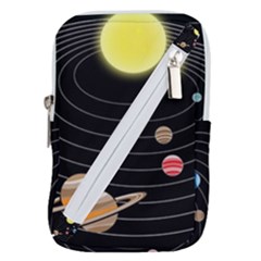 Solar System Planets Sun Space Belt Pouch Bag (small)