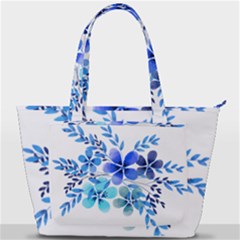 Watercolour Flowers Watercolor Back Pocket Shoulder Bag 