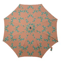 Turquoise Dragonfly Insect Paper Hook Handle Umbrellas (large) by Pakrebo