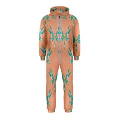 Turquoise Dragonfly Insect Paper Hooded Jumpsuit (kids) by Pakrebo