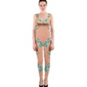 Turquoise Dragonfly Insect Paper One Piece Catsuit View1