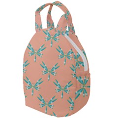 Turquoise Dragonfly Insect Paper Travel Backpacks by Pakrebo