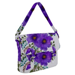 Watercolour Flowers Spring Floral Buckle Messenger Bag by Pakrebo