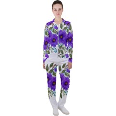 Watercolour Flowers Spring Floral Casual Jacket And Pants Set by Pakrebo