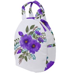 Watercolour Flowers Spring Floral Travel Backpacks by Pakrebo