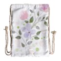 Spring Watercolour Flowers Drawstring Bag (Large) View1