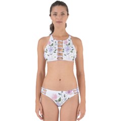 Spring Watercolour Flowers Perfectly Cut Out Bikini Set by Pakrebo