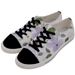 Spring Watercolour Flowers Men s Low Top Canvas Sneakers by Pakrebo