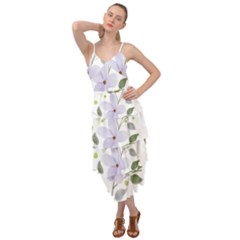 Spring Watercolour Flowers Layered Bottom Dress