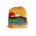 Mount Fuji Japan Lake Sun Sunset Drawstring Pouch (Large) View1