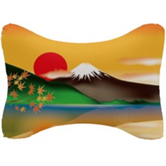 Mount Fuji Japan Lake Sun Sunset Seat Head Rest Cushion by Pakrebo