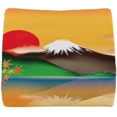 Mount Fuji Japan Lake Sun Sunset Seat Cushion by Pakrebo