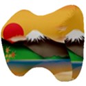 Mount Fuji Japan Lake Sun Sunset Head Support Cushion View4