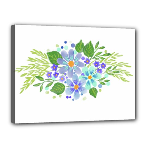 Watercolour Flowers Bouquet Spring Canvas 16  X 12  (stretched) by Pakrebo