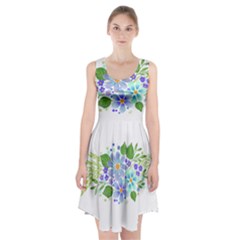 Watercolour Flowers Bouquet Spring Racerback Midi Dress