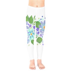 Watercolour Flowers Bouquet Spring Kids  Legging by Pakrebo