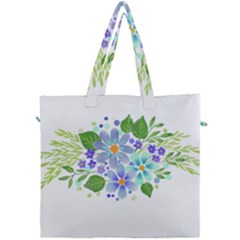 Watercolour Flowers Bouquet Spring Canvas Travel Bag by Pakrebo