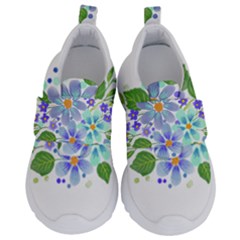 Watercolour Flowers Bouquet Spring Kids  Velcro No Lace Shoes by Pakrebo