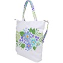 Watercolour Flowers Bouquet Spring Shoulder Tote Bag View2