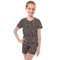 Tribal Leaves House Art Tribal Art Kids  Mesh Tee and Shorts Set View1