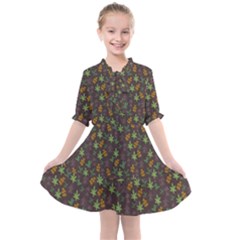 Tribal Leaves House Art Tribal Art Kids  All Frills Chiffon Dress