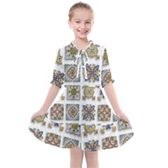 Artistic Art Design Creative Kids  All Frills Chiffon Dress