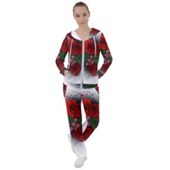 Watercolour Flowers Watercolor Roses Women s Tracksuit by Pakrebo