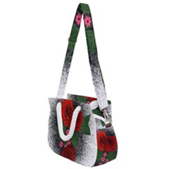 Watercolour Flowers Watercolor Roses Rope Handles Shoulder Strap Bag