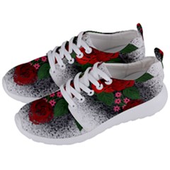 Watercolour Flowers Watercolor Roses Men s Lightweight Sports Shoes