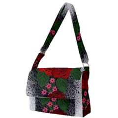 Watercolour Flowers Watercolor Roses Full Print Messenger Bag by Pakrebo