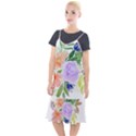 Watercolour Flowers Spring Camis Fishtail Dress View1