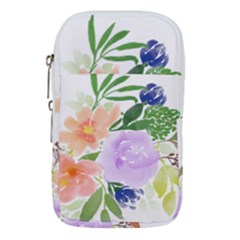 Watercolour Flowers Spring Waist Pouch (large)