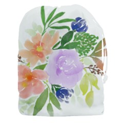 Watercolour Flowers Spring Drawstring Pouch (xxxl)