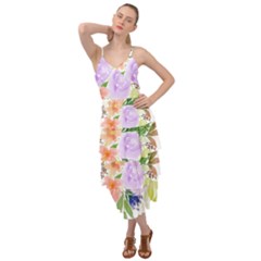 Watercolour Flowers Spring Layered Bottom Dress