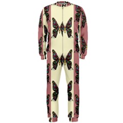 Butterflies Pink Old Old Texture Onepiece Jumpsuit (men)  by Pakrebo