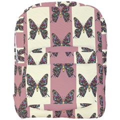 Butterflies Pink Old Old Texture Full Print Backpack by Pakrebo