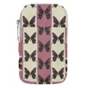 Butterflies Pink Old Old Texture Waist Pouch (Small) View1