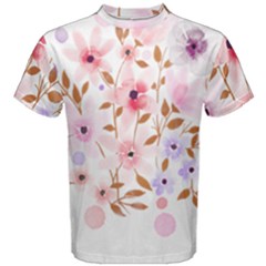 Flowers Watercolor Men s Cotton Tee by Pakrebo