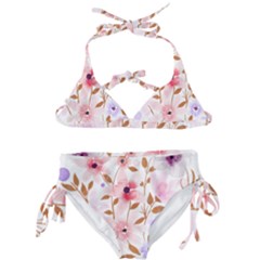 Flowers Watercolor Kids  Classic Bikini Set by Pakrebo